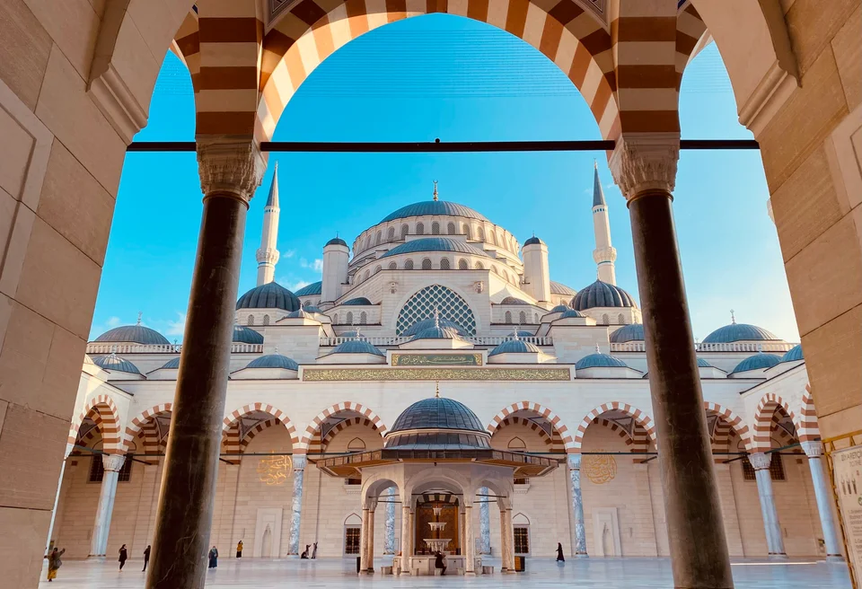Low angle view on hagia sophia