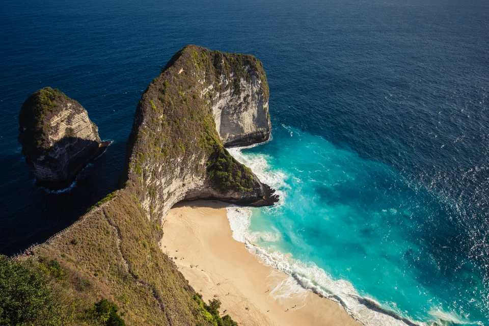 Body of water near mountain