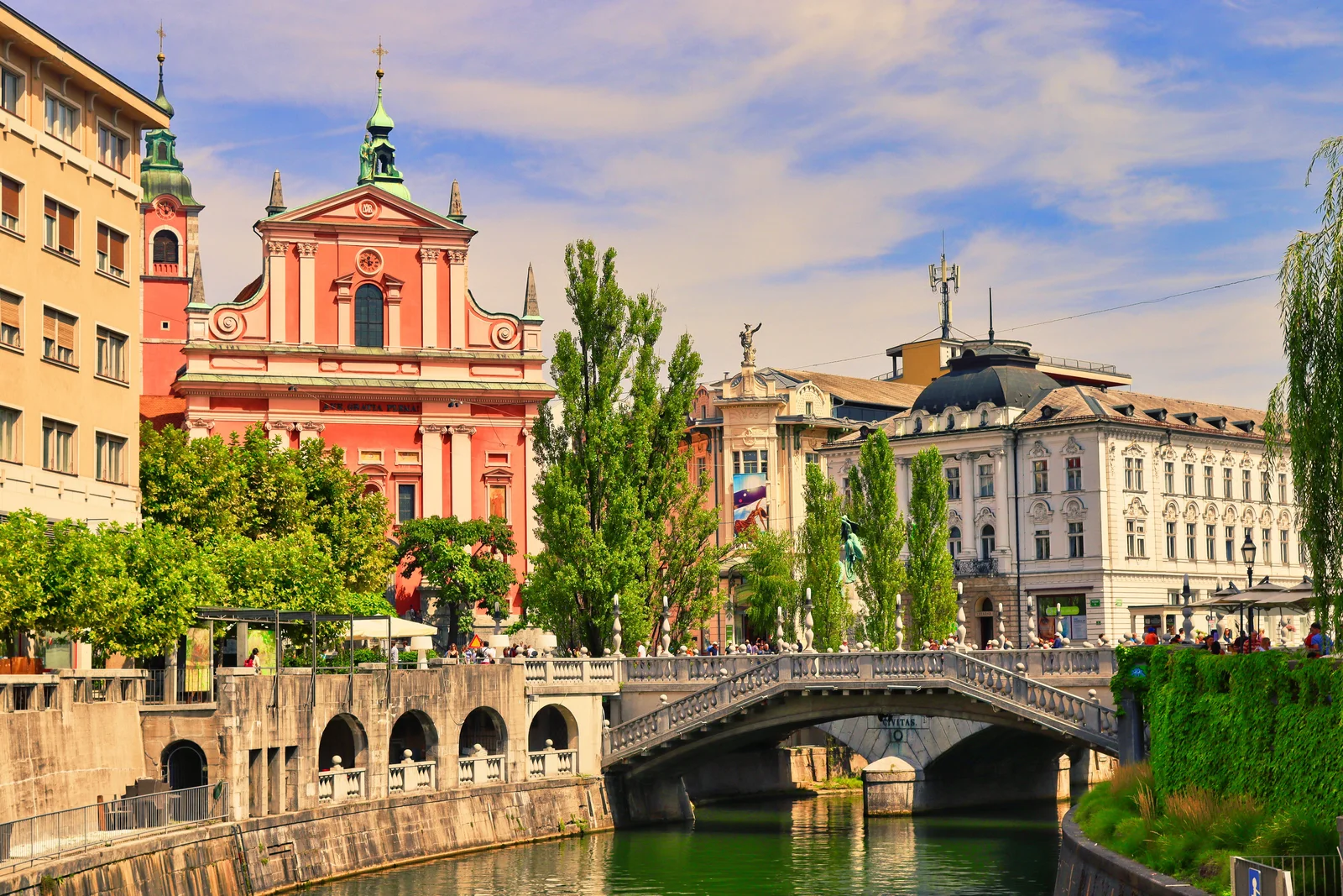 A breathtaking aerial view of Ljubljana showcasing its vibrant architecture and historic castle.