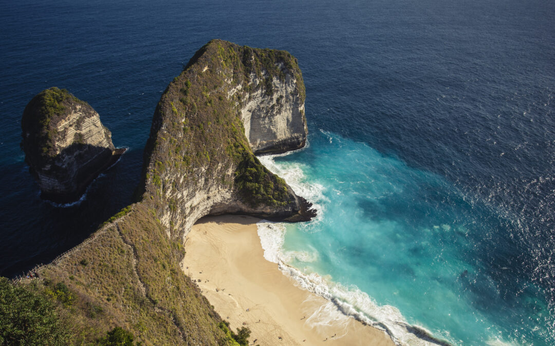 Body of water near mountain